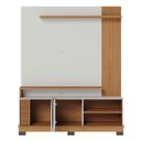 Ver imagem 2 de Painel Home Theater para TV até 65" 2 Portas Jussara Off White Matte/Freijó
