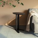 Ver imagem 1 de Mesa Auxiliar Lateral Orgânica Oval 100% MDF 60cm Preto