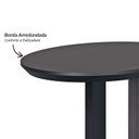 Ver imagem 3 de Mesa Auxiliar Lateral Orgânica Oval 100% MDF 60cm Preto