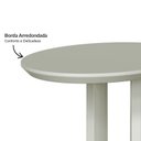 Ver imagem 3 de Mesa Auxiliar Lateral Orgânica Oval 100% MDF 60cm Branco