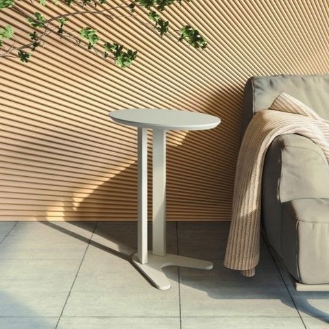 Mesa Auxiliar Lateral Orgânica Oval 100% MDF 60cm Branco