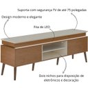 Ver mais imagens de Rack Aparador Lumina - Tv 75 Cinamomo/off White