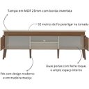 Ver imagem 7 de Rack Aparador Lumina - Tv 75 Cinamomo/off White