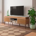 Ver imagem 3 de Rack Aparador Lumina - Tv 75 Cinamomo/off White