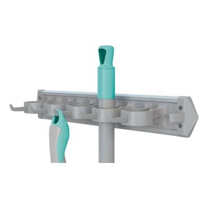 Suporte para Mop e Vassoura com 11 Compartimentos Modelo Lav6286 Cinza Flash Limp