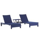 Ver imagem 1 de 2 Espreguiçadeiras Grécia em Alumínio e Corda Náutica com Mesa - Piscina