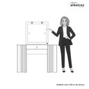 Ver imagem 7 de Penteadeira Camarim de Canto Glitter Bege/Cinamomo/Off White