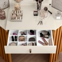Ver imagem 2 de Penteadeira Camarim de Canto Glitter Bege/Cinamomo/Off White