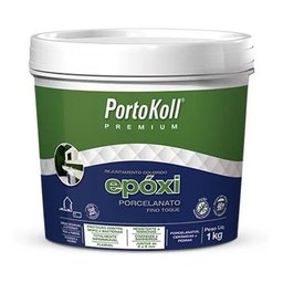 Rejunte Epóxi Porcelanato - Portokoll - 1kg Marfim - 1
