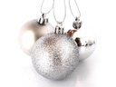Ver imagem 3 de Super Kit 30 Bolas De Natal Glitter, Lisa e Fosca Prata 4cm - Rio Master