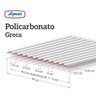 Kit com 5 Telhas de Policarbonato 244cm X 99cm Grega - 3
