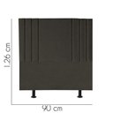 Ver imagem 3 de Cabeceira Estofada Grécia 90cm Solteiro para Cama Colchão Box Quarto Linho Marrom - Aurora Line