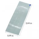 Ver imagem 2 de Kit com 20 Telhas de Policarbonato 244cm X 99cm Grega