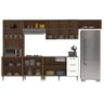 ARMÁRIO DE COZINHA MODULADA 13 PORTAS MILLE CASTANHO BRANCO - 2