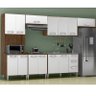 ARMÁRIO DE COZINHA MODULADA 13 PORTAS MILLE CASTANHO BRANCO - 1
