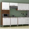 ARMÁRIO DE COZINHA MODULADA 13 PORTAS MILLE CASTANHO BRANCO - 3