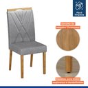 Ver mais imagens de Conjunto Mesa Julia 160cm com 6 Cadeiras Madeira Maciça Lara