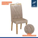 Ver imagem 7 de Conjunto Mesa Julia com Vidro com 6 Cadeiras Madeira Maciça Lara