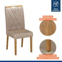 Ver mais imagens de Conjunto Mesa Julia com Vidro com 6 Cadeiras Madeira Maciça Lara