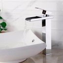 Ver imagem 3 de Torneira Monocomando Banheiro/ Lavabo Quadrada Bica Alta Cascata