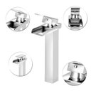 Ver imagem 1 de Torneira Monocomando Banheiro/ Lavabo Quadrada Bica Alta Cascata