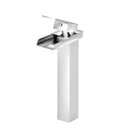 Ver imagem 2 de Torneira Monocomando Banheiro/ Lavabo Quadrada Bica Alta Cascata