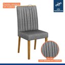 Ver imagem 7 de Conjunto Mesa Jade 120cm com 4 Cadeiras Madeira Maciça Mari Bege/Cinamomo/Off White/Linho Prata