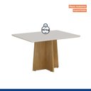 Ver imagem 5 de Conjunto Mesa Jade 120cm com 4 Cadeiras Madeira Maciça Mari Bege/Cinamomo/Off White/Linho Prata