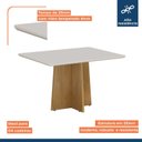 Ver imagem 3 de Conjunto Mesa Jade 120cm com 4 Cadeiras Madeira Maciça Mari Bege/Cinamomo/Off White/Linho Prata