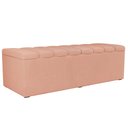 Ver imagem 1 de Calçadeira Recamier Baú para Cama de Casal King Dália 195x50 Cm W01 Linho Rosê - Lyam