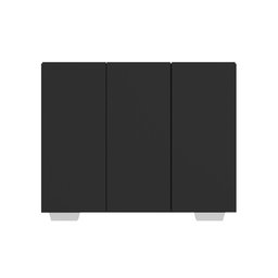 Armário Lavanderia com 3 Portas 90 cm Multimóveis MP5034 Preto/Branco - 5