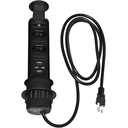 Ver imagem 1 de Torre de Tomada C/2 Tomadas+2 Usb Preta