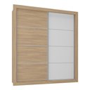 Ver imagem 2 de Guarda-roupas Casal 2 Portas de Correr 4 Gavetas Dallas Multimóveis Mp4271 Madeirado/branco