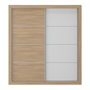 Ver imagem 7 de Guarda-roupas Casal 2 Portas de Correr 4 Gavetas Dallas Multimóveis Mp4271 Madeirado/branco