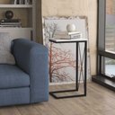 Ver imagem 2 de Mesa Lateral Sofá Xis Aço Carbono Base Preta