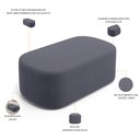 Ver imagem 4 de Puff Decorativo Orgânico para Living Quarto 100cm Doha W01 Suede Cinza - Lyam Decor