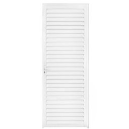 Porta Palheta 2,10 X 0,80 Esquerda Alumínio Branco - 1