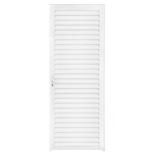 Porta Palheta 2,10 X 0,80 Esquerda Alumínio Branco