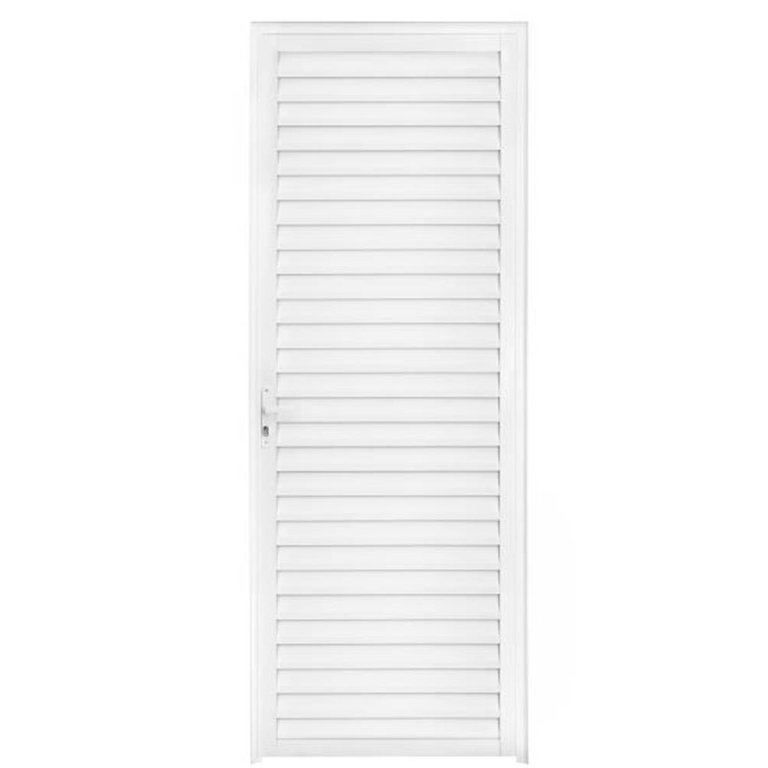 Porta Palheta 2,10 X 0,80 Esquerda Alumínio Branco