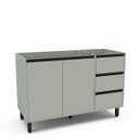 Ver imagem 2 de Balcão de Cozinha 120x81cm com 3 Gavetas e 2 Portas Verde 250003