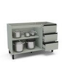 Ver imagem 3 de Balcão de Cozinha 120x81cm com 3 Gavetas e 2 Portas Verde 250003