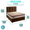 Ver imagem 3 de Cama Box Bau com Colchão Casal D45 Belmont Hellen + Cabeceira Marrom