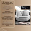 Ver imagem 7 de Poltrona Giratória Madeira Escritório Sala Quarto Almofadas Luxo Reforçada Premiun Prata