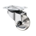 Ver imagem 2 de Rodizio Silicone (Gel) 35Mm Fix Chapa Plana 42 X 42 Sem Freio (Kit Com 10 Unidades)