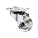 Ver imagem 1 de Rodizio Silicone (Gel) 35Mm Fix Chapa Plana 42 X 42 Sem Freio (Kit Com 10 Unidades)