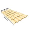 Kit com 5 Telhas Pvc Colonial 230x86cm - 3