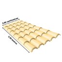Ver imagem 2 de Kit 10 Telhas Colonial PVC 2,30x0,86 5 Ondas Permatti Bege/Marfim