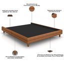 Ver imagem 5 de Cabeceira King Nilo 195cm com Cama Pés Madeira Suném P05 Couríssimo Whisky - Lyam Decor