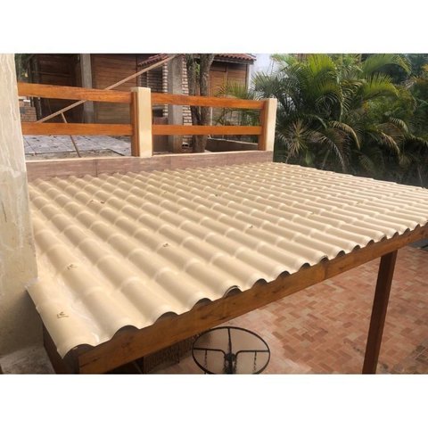 Kit 20 Telhas Colonial PVC 2,30x0,86 5 Ondas Permatti