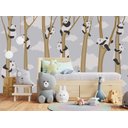 Ver imagem 3 de Papel de Parede Infantil Urso Panda Árvore para Quarto de Bebê M² Pp150